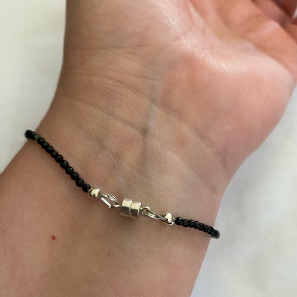 Black Spinel and Tsavorite Bracelet - Picture 5 of 8